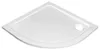 TECMI Gussmarmor-Duschwanne, Viertelkreis 90x90x3cm, R55 Produktbild-Vorschau 3