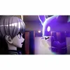 A young person with purple eyes and short gray hair looks surprised at a glowing purple creature. Podgląd zdjęcia produktu