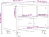 vidaXL Stojak na drukarkę z kółkami Biały 41x32x34,5 cm Podgląd zdjęcia produktu 7