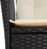 vidaXL 7-tlg. Garten-Essgruppe mit Kissen Schwarz Poly Produktbild-Vorschau 6