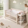 Merax 3-in-1 Babybett 140x70 cm, Massivholz Kinderbett, Produktbild-Vorschau 1