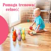 Pink Papaya kręgle drewniane Animal 12 elementów dla dzieci Podgląd zdjęcia produktu 5