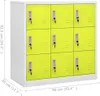 vidaXL Armoire à casiers gris clair et vert 90x45x92,5 cm Voir les images du produit 9