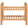 vidaXL Schuhregal mit 2 Etagen 50x27x40 cm Massivholz Eiche Produktbild-Vorschau 8