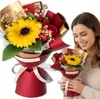Kytice, slunečnice, mýdlo, červená růže, elegantní dárek Náhled obrázku produktu 1