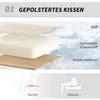 HOMCOM Homeoffice Stuhl höhenverstellbar Schreibtischstuhl Produktbild-Vorschau 4