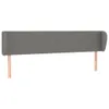 vidaXL Kopfteil mit Ohren Dunkelgrau 163x23x78/88 cm Stoff Produktbild-Vorschau 3