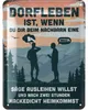LANOLU Retro Blechschild DORFLEBEN- lustige Schilder mit Produktbild-Vorschau 1
