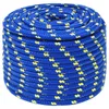 vidaXL Bootsseil Blau 14 mm 100 m Polypropylen Produktbild-Vorschau 1