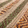 Wohnzimmer Natur Teppich m. Fransen, Handgewebter Muster Produktbild-Vorschau 4