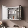 SONNI 70 x 60 x 12,5 cm Armoire de toilette double porte en Voir les images du produit 4