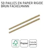 Boite de 50 pailles en papier rigide brun 15 cm Fackelmann Voir les images du produit 4