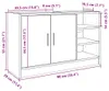 vidaXL Waschbeckenunterschrank Grau Sonoma 90x29x55 cm Produktbild-Vorschau 8