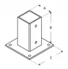 ADGO® Podpěra plotového sloupku 12x12 cm šroubovací objímka Náhled obrázku produktu 2