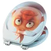 A toilet seat with a cartoon goldfish design. Produktbild-Vorschau