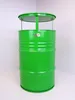 A bright green barrel-shaped table with a circular top, set against a plain background. Podgląd zdjęcia produktu