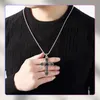 Halskette mit Kreuzanhänger aus Silber für Herren. Produktbild-Vorschau 7