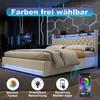 okwish Čalouněná postel 180×200 cm s LED osvětlením a USB Náhled obrázku produktu 2