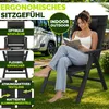 tillvex Gartenstuhl mit Polster Premium 2 Stück Schwarz Produktbild-Vorschau 5
