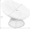 A papasan chair with dimensions indicated. Produktbild-Vorschau