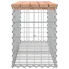 vidaXL Gartenbank aus Gabionen 103x31,5x42 cm Massivholz Produktbild-Vorschau 4
