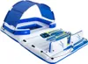 An inflatable island with a canopy and seating areas, shown on a white background. Produktbild-Vorschau