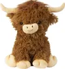 Hochlandrind Büffel sitzend 43cm hellbraun Zottelfell Produktbild-Vorschau 1