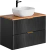 Waschtisch 80.6cm Adriel mit 2 Schubladen, Schwarz Produktbild-Vorschau 1