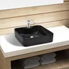 vidaXL Keramické umyvadlo s otvorem pro baterii Black Náhled obrázku produktu 2