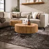 Couchtisch Wave rund Set aus 2 / Massiv Mango sand Produktbild-Vorschau 1