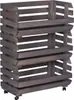 STOLMAK Cassetta Porta Verdura In Legno Con Ruote 57x79x30 Anteprima dell’immagine prodotto 5