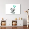 Leinwand Bilder 90x60 cm - Kinder Ballon - Elefant - Produktbild-Vorschau 3