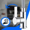 A close-up of a kitchen faucet with a blue overlay graphic indicating a feature. Produktbild-Vorschau