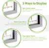 An infographic showing three different ways to display a picture frame. Produktbild-Vorschau