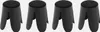Four black stools are arranged in a row against a white background. Produktbild-Vorschau