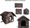 Casa per gatti all'aperto a prova d'inverno, grotta per Anteprima dell’immagine prodotto 5