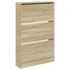 vidaXL Scarpiera rovere Sonoma 80x21x125,5 cm Materiale a Anteprima dell’immagine prodotto 3