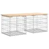 vidaXL Gabionová záhradná lavička 103x44x42 cm Masívne Náhľad obrázku produktu 1