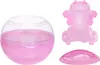 A pink and clear toy accessory set, including a bowl-like container and two decorative pieces, laid out on a white background. Voir les images du produit