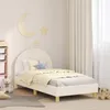 vidaXL Kinderbettgestell mit Kopfteil Creme 80 x 160 cm Produktbild-Vorschau 2
