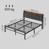 VASAGLE Bettgestell 160 x 200 cm mit Stauraum, Produktbild-Vorschau 8