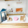 4iQ Große Holzpuppenhaus ULA 39,3x13,5x41,5 cm mit Zubehör Produktbild-Vorschau 9