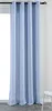 A light blue curtain hanging from a rod. Produktbild-Vorschau