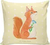 Mr. & Mrs. Panda Sofa Kissen Eichhörnchen Blume - Gelb Produktbild-Vorschau 1