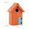 Relaxdays Nistkasten, Vogelhäuschen, Holz, Tür, aufhängen, Produktbild-Vorschau 3