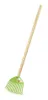 Detské hrable FOCUS BABY, drevená násada 71 cm - zelené Náhľad obrázku produktu 1