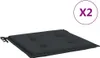 vidaXL Coussin pour chaise de jardin 2 pcs. noir 50x50x3 cm Voir les images du produit 1