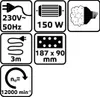 topex 51g326 levigatrice di fininitura 150w, platorello 90 Anteprima dell’immagine prodotto 10