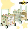 Chariot de marche en bois, table d'apprentissage, cuisine, Voir les images du produit 2
