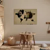 MuchoWow® Poster Weltkarte - Schwarz - Löwe 90x60 cm - Produktbild-Vorschau 6